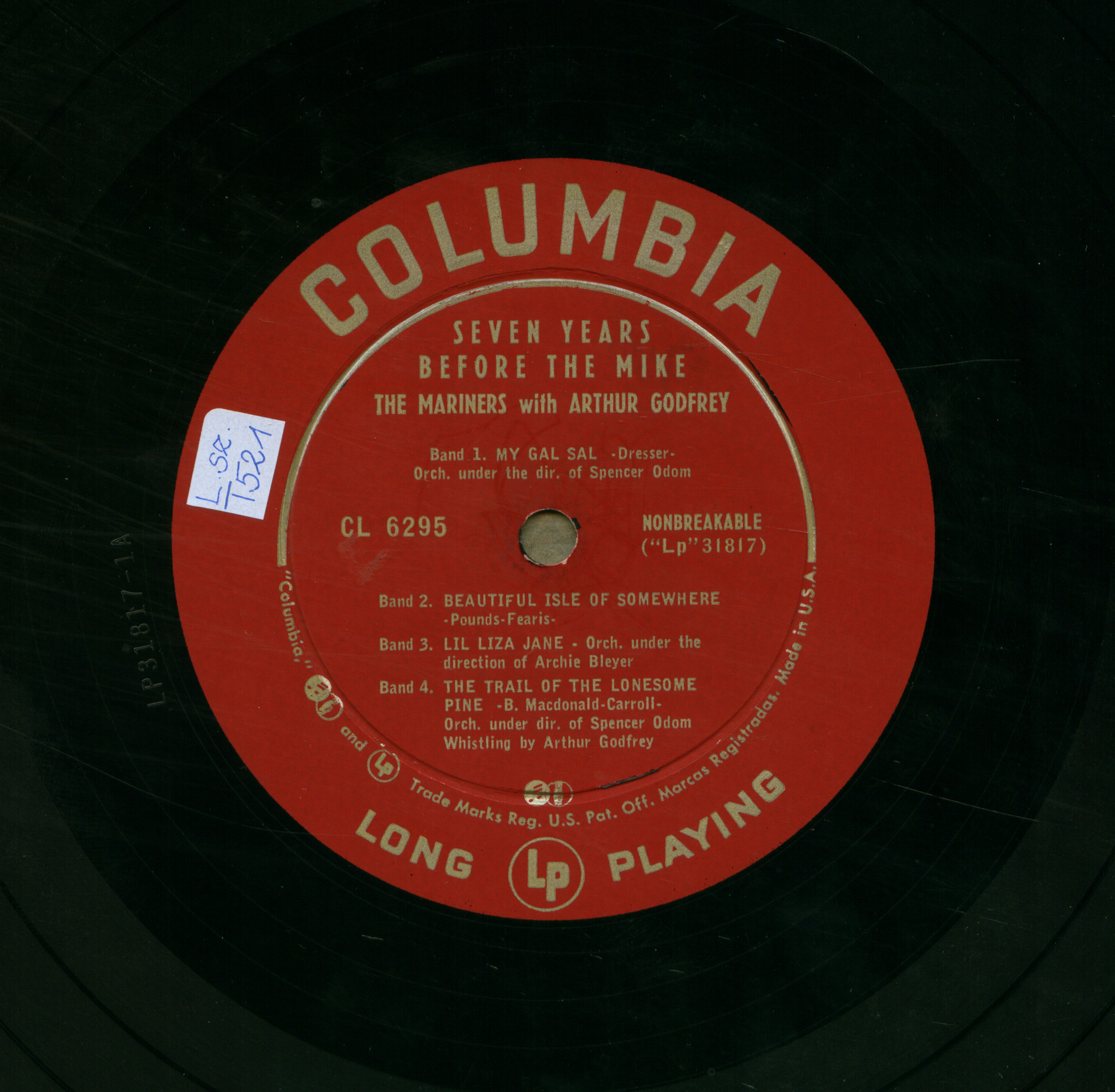 Seven years before the mike The Mariners with Arthur Godfrey